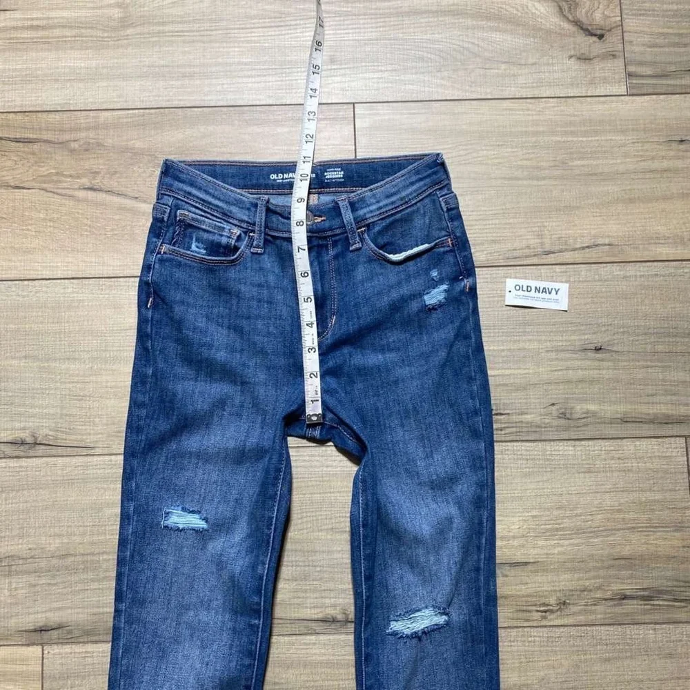 Old Navy Girls High-Rise Rockstar Distressed Jeggings Size 12 Ocean Blue‎